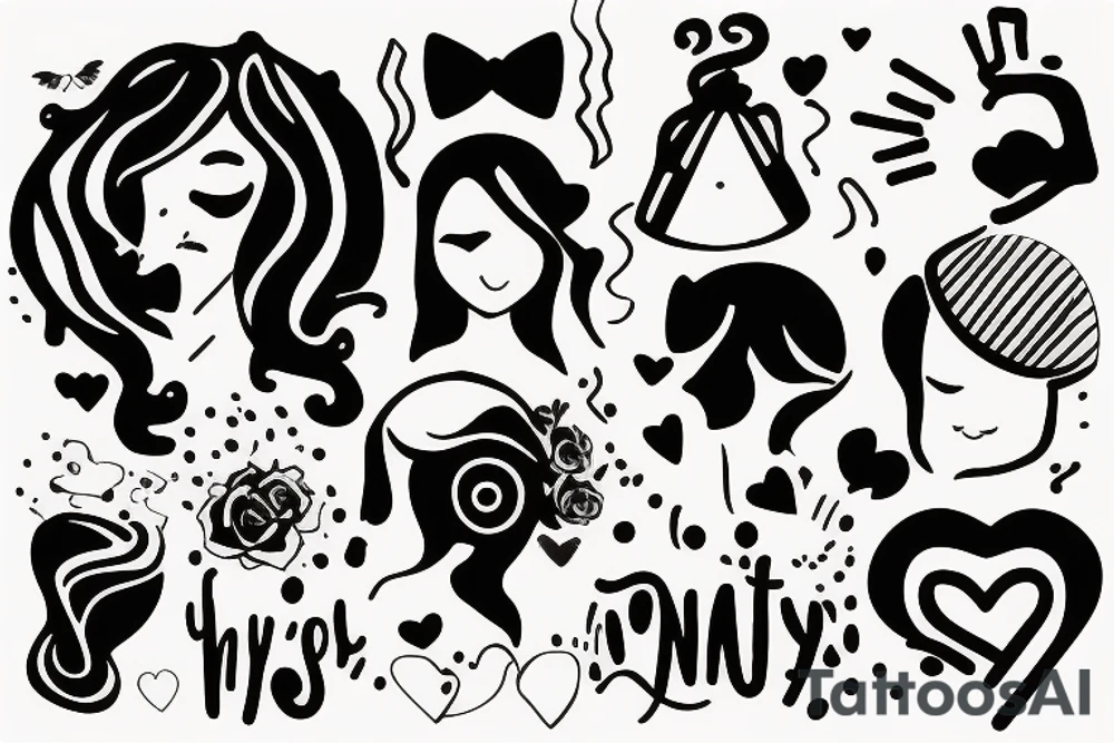 funny, mystery, for woman, design, simple, friendship tattoo idea