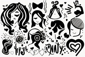 funny, mystery, for woman, design, simple, friendship tattoo idea