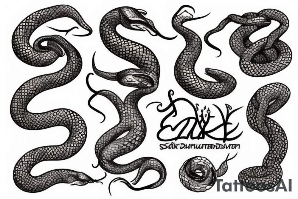 snake, artistic, meaningful, corny tattoo idea