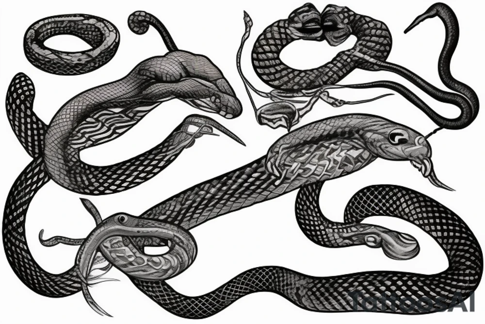 snake, artistic, meaningful, corny tattoo idea