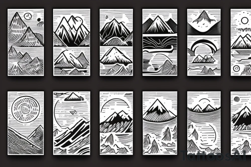 hiking nature mountains tattoo idea