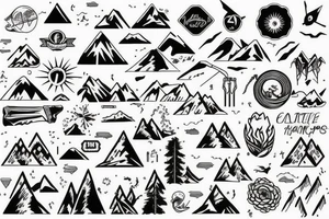 hiking nature mountains tattoo idea