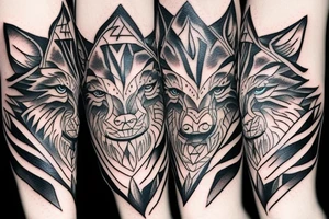 link turning into a wolf tattoo idea