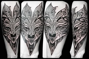 link turning into a wolf tattoo idea