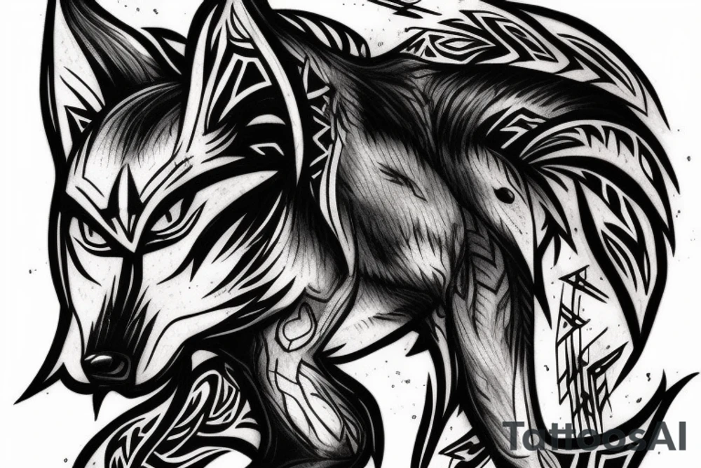link from twilight princess half human half wolf tattoo idea
