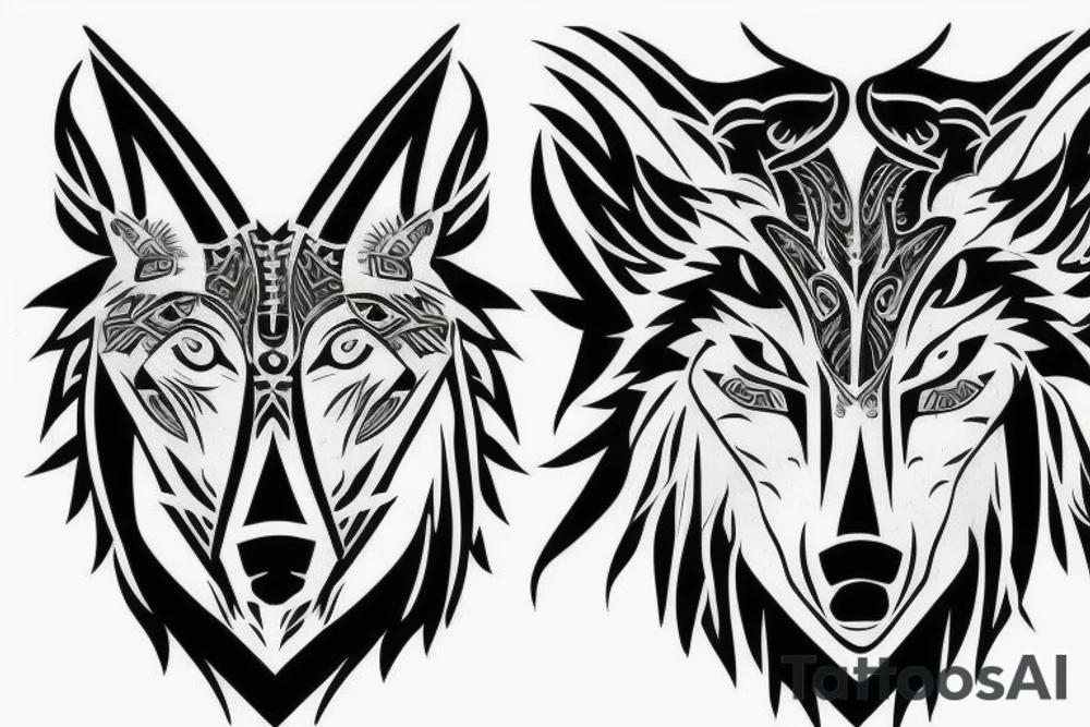 link from twilight princess half human half wolf tattoo idea