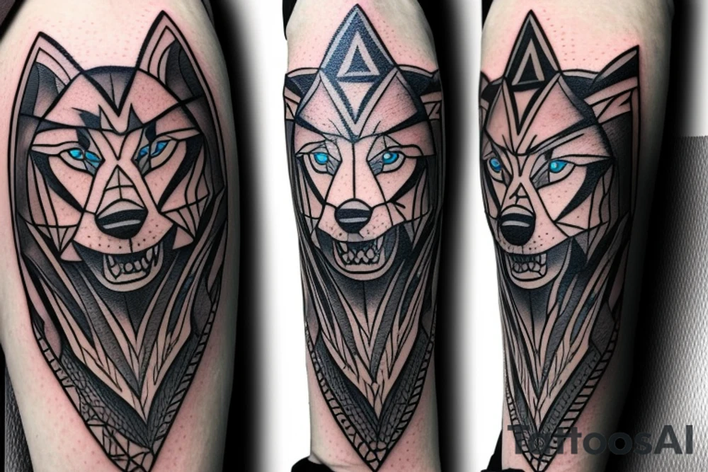 link half human half wolf and zelda next to him tattoo idea
