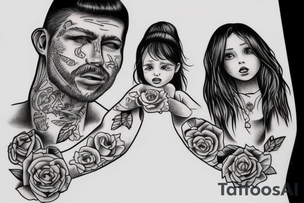 father and daughter tattoo idea
