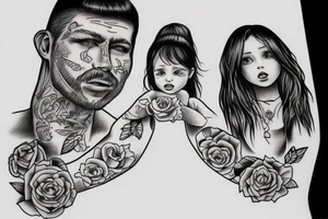 father and daughter tattoo idea