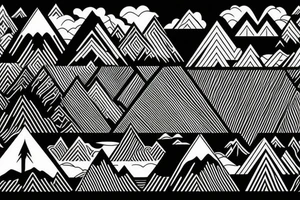Mountain and wave tattoo idea