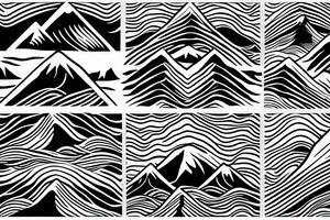 Mountain next to a 
wave tattoo idea