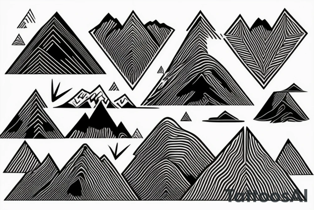 Mountain next to a 
wave tattoo idea