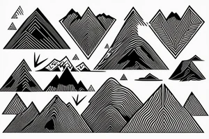 Mountain next to a 
wave tattoo idea