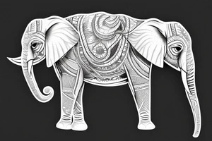 African elephant tattoo idea