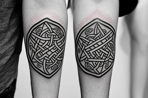 celtic Saol word simple stick and poke tattoo idea
