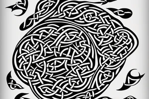 celtic Saol letters nature simple tattoo idea