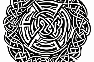 celtic Saol letters nature simple tattoo idea