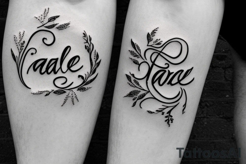 Saol letters nature simple tattoo idea
