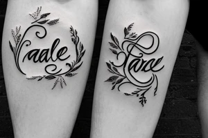 Saol letters nature simple tattoo idea