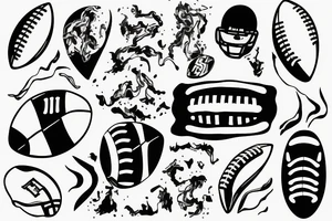 Wave, football, friend tattoo idea