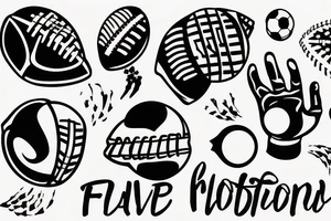 Wave, football, friend tattoo idea