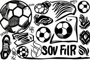 Wave, soccer, friend tattoo idea