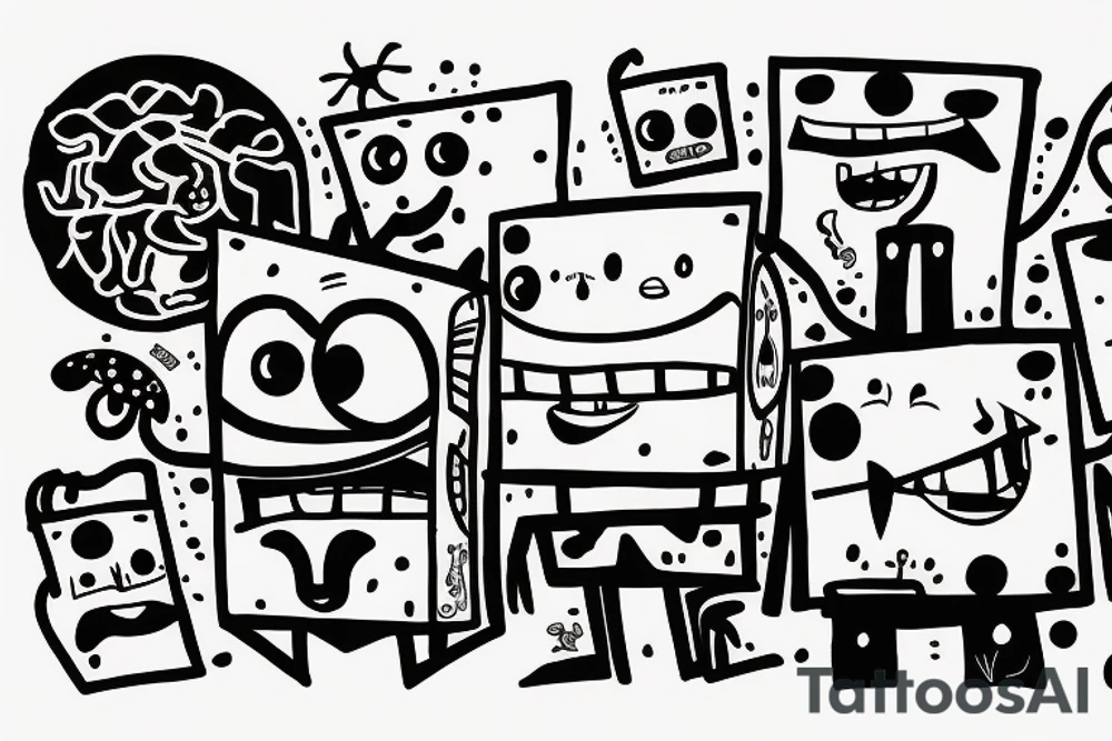 doodle bob from spongebob tattoo idea