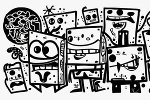 doodle bob from spongebob tattoo idea