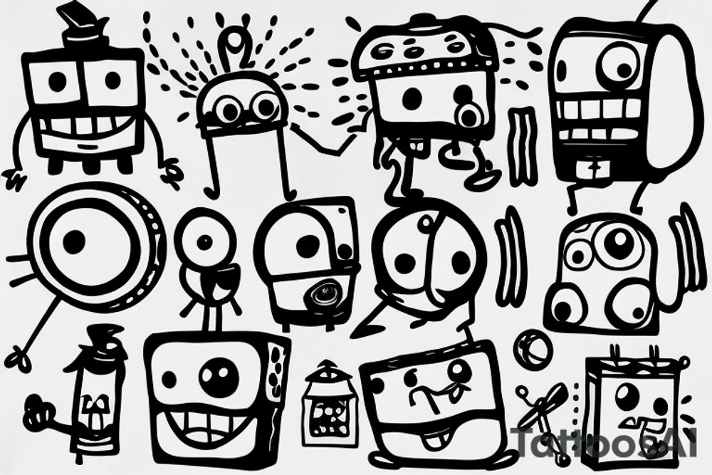 doodle bob from spongebob tattoo idea