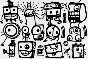 doodle bob from spongebob tattoo idea