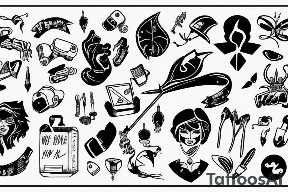Work harder tattoo idea
