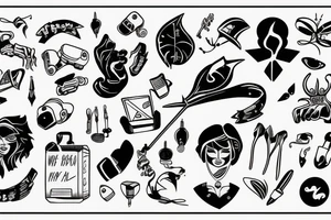 Work harder tattoo idea