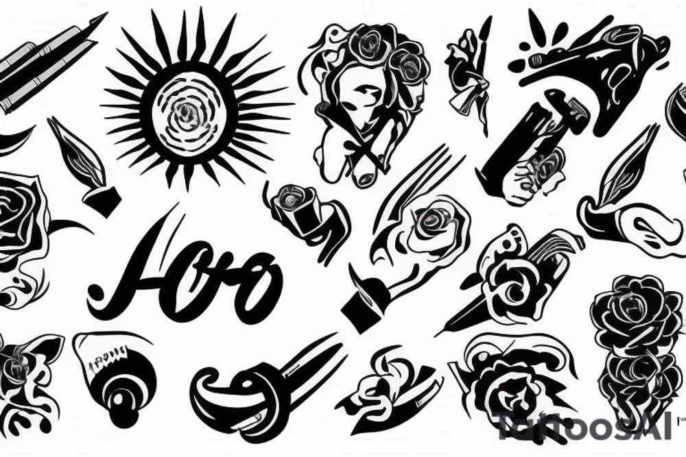 Work harder tattoo idea