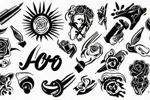 Work harder tattoo idea