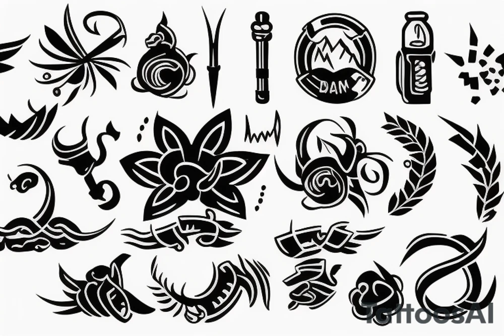 Work harder symbol tattoo idea