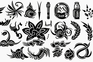 Work harder symbol tattoo idea