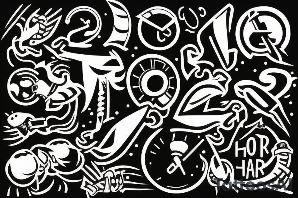 Work harder symbol tattoo idea