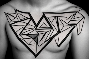 Geometric delta sign tattoo idea