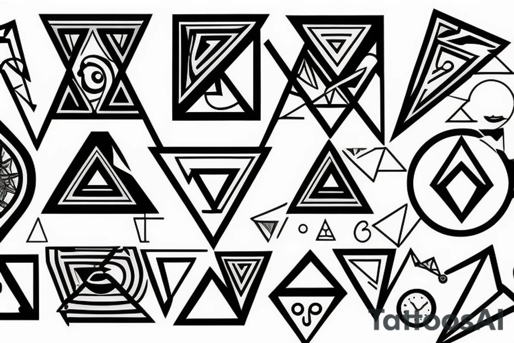 Geometric delta sign tattoo idea