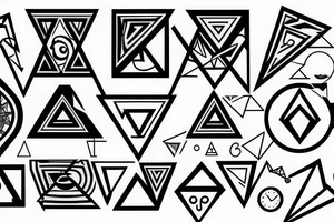 Geometric delta sign tattoo idea