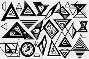 Geometric delta sign tattoo idea