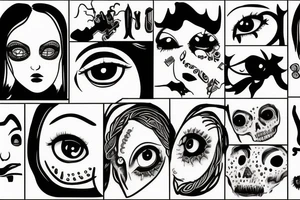 depressing, lonely , eyes, dead tattoo idea