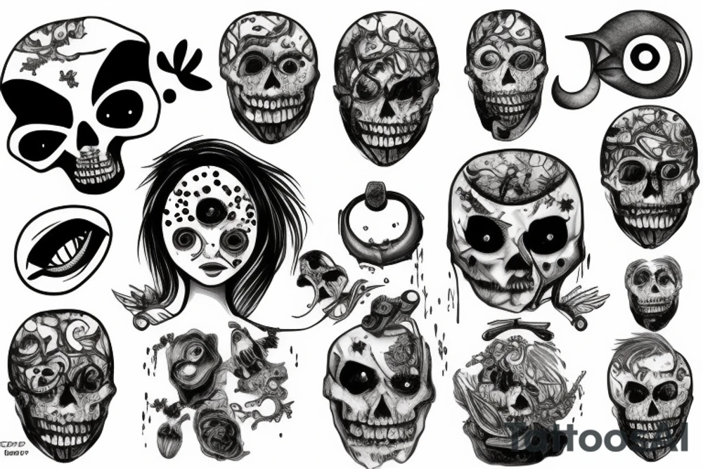 depressing, lonely , eyes, dead tattoo idea