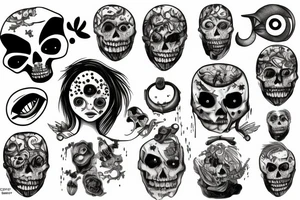 depressing, lonely , eyes, dead tattoo idea