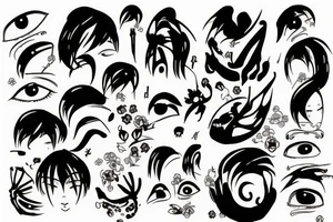 lonely , eyes, depression tattoo idea