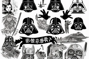Darth vader on endor tattoo idea