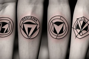 symbol with delta and two boys inside tattoo idea