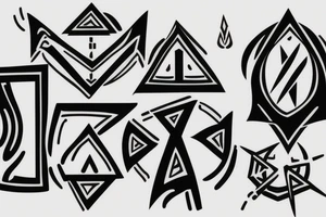 symbol with delta and two boys inside tattoo idea