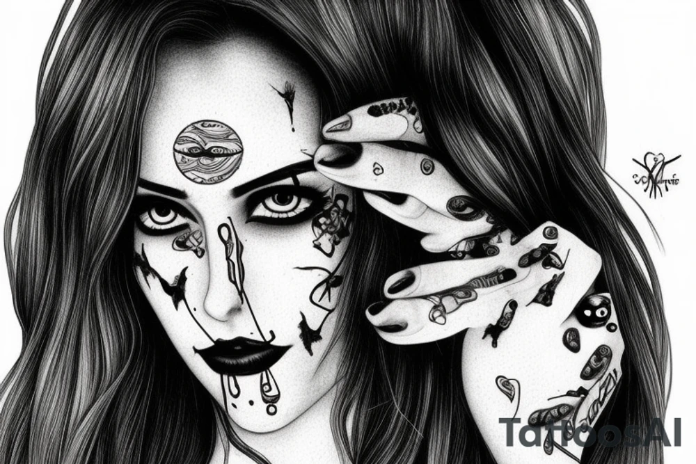 missing her, sad, eyes tattoo idea
