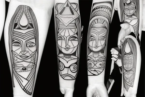 Family with two boys tattoo idea